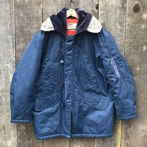 Vintage 70s Montgomery Ward Snorkel Coat Men's Large Made in Japan